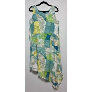 Ethereal Fairycore JM Studio Dress Asymmetrical Size 8 Watercolor Floral Coastal